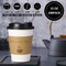 100 pack 12 oz Disposable Thickened Coffee Cups with Lids, Scald Resistant Hot Cup with Sleeve and Straw, To Go Coffee Cups for Home, Office, Cafes and Party (White 12oz)